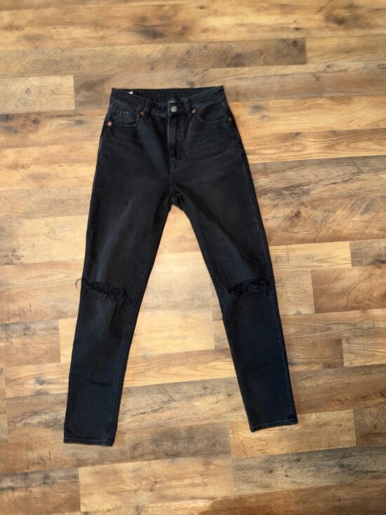 American Eagle Denim - American Eagle women’s STRIGID distressed mom black denim jeans